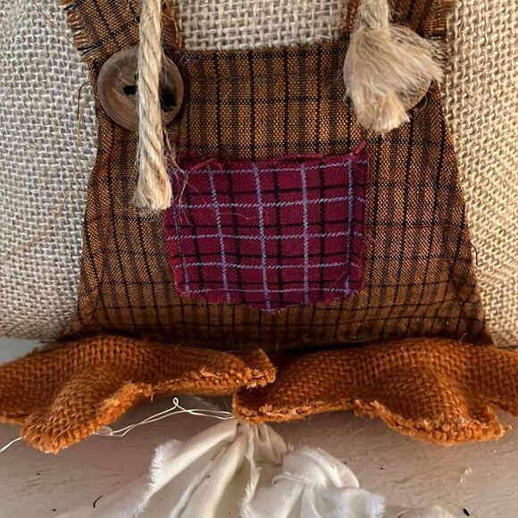 Farmhouse Color Rustic Multi-Fabric Thanksgiving Stuffed Turkey 19” Table Topper - Picture 11 of 16